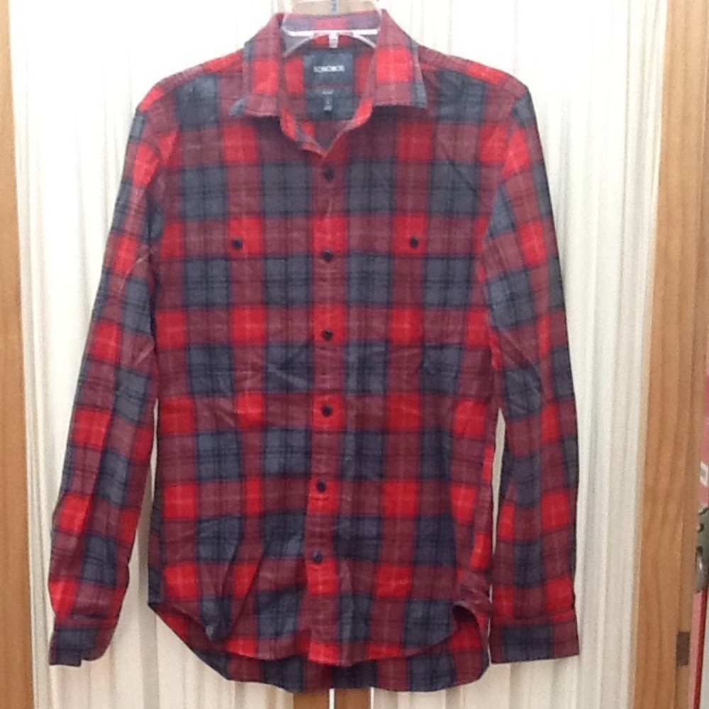 Bonobos Men's Slim Fit Plaid Flannel Shirt Size Small